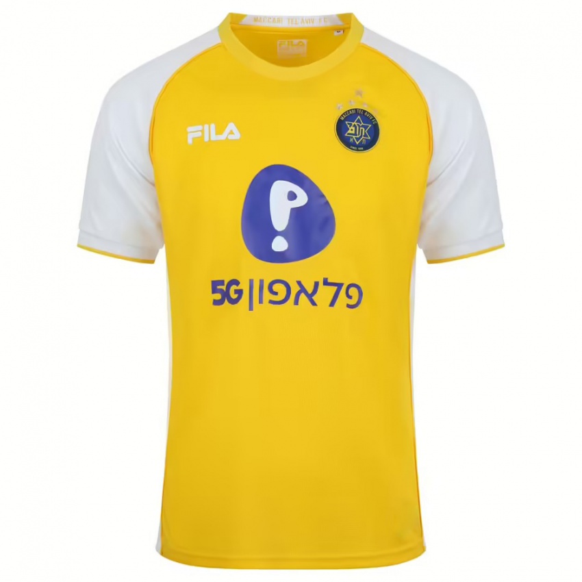 Niño Camiseta Henry Addo #20 Amarillo Blanco 1ª Equipación 2024/25 La Camisa