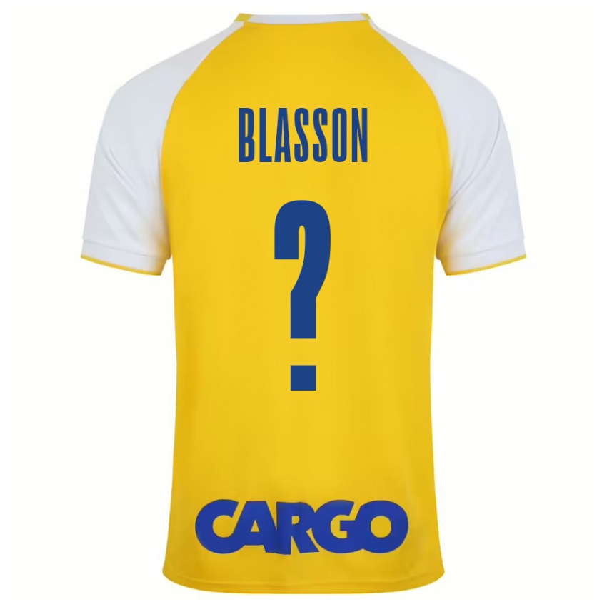 Niño Camiseta Ariel Blasson #0 Amarillo Blanco 1ª Equipación 2024/25 La Camisa