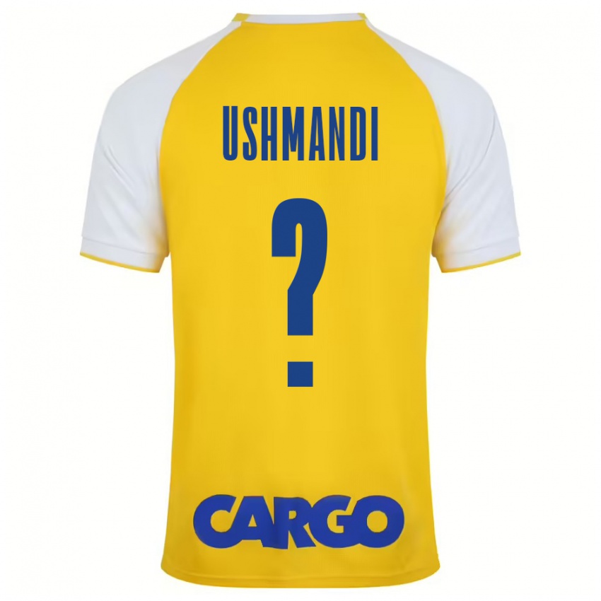 Niño Camiseta Anar Ushmandi #0 Amarillo Blanco 1ª Equipación 2024/25 La Camisa