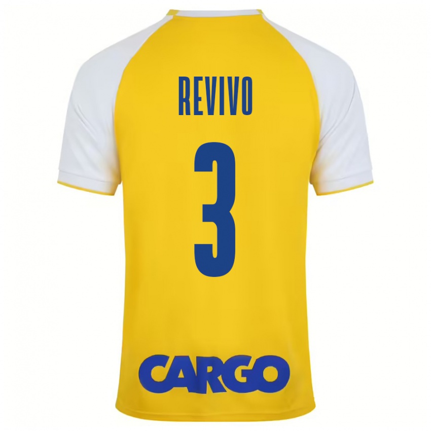 Niño Camiseta Roy Revivo #3 Amarillo Blanco 1ª Equipación 2024/25 La Camisa