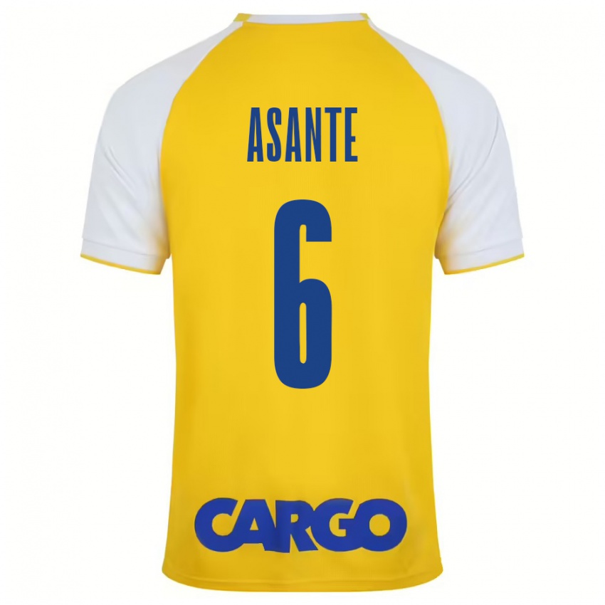 Niño Camiseta Tyrese Asante #6 Amarillo Blanco 1ª Equipación 2024/25 La Camisa