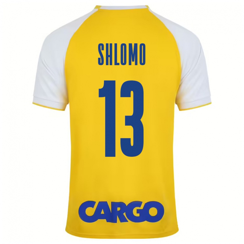 Niño Camiseta Raz Shlomo #13 Amarillo Blanco 1ª Equipación 2024/25 La Camisa