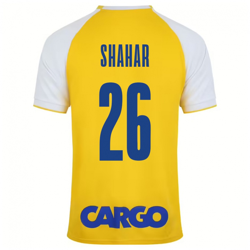 Niño Camiseta Ido Shahar #26 Amarillo Blanco 1ª Equipación 2024/25 La Camisa