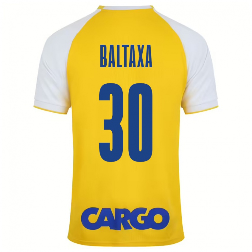 Niño Camiseta Matan Baltaxa #30 Amarillo Blanco 1ª Equipación 2024/25 La Camisa