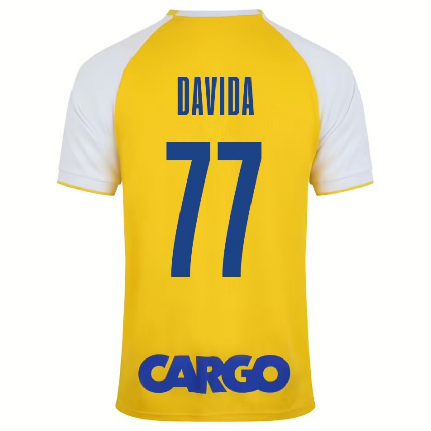 Niño Camiseta Osher Davida #77 Amarillo Blanco 1ª Equipación 2024/25 La Camisa