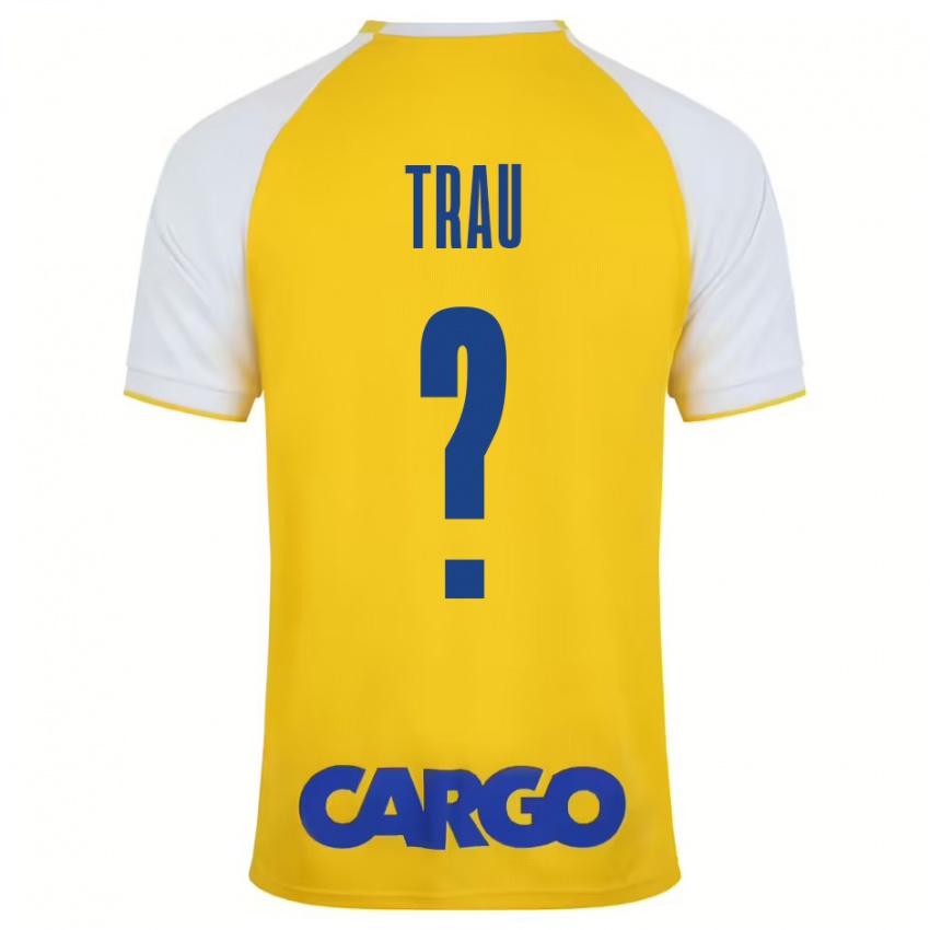 Niño Camiseta Idan Trau #0 Amarillo Blanco 1ª Equipación 2024/25 La Camisa