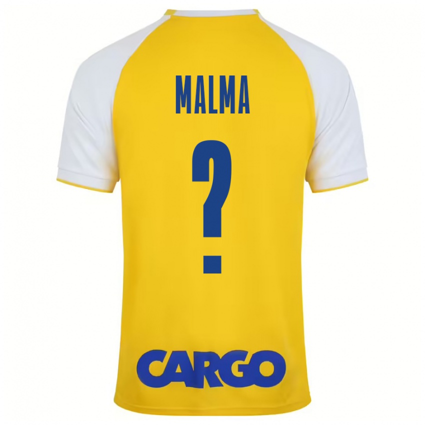 Niño Camiseta Itay Malma #0 Amarillo Blanco 1ª Equipación 2024/25 La Camisa