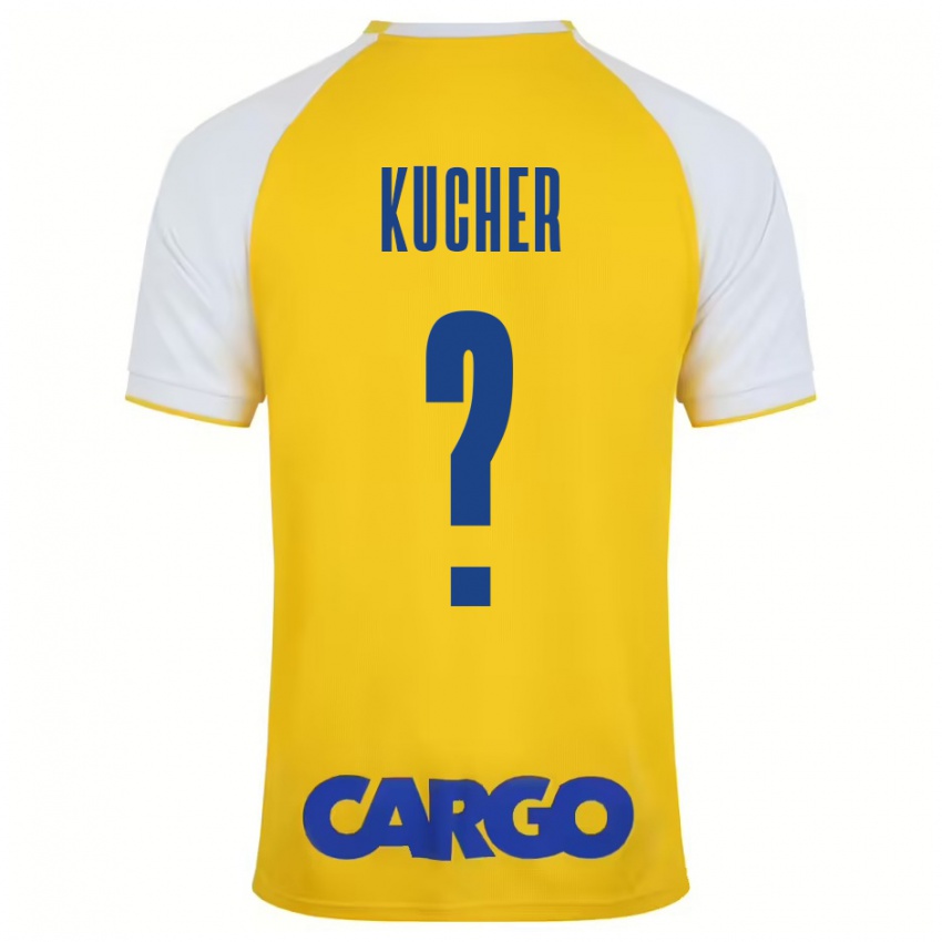 Niño Camiseta Yahonatan Kucher #0 Amarillo Blanco 1ª Equipación 2024/25 La Camisa