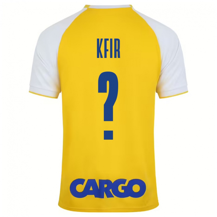 Niño Camiseta Yuval Kfir #0 Amarillo Blanco 1ª Equipación 2024/25 La Camisa