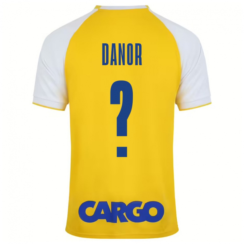 Niño Camiseta Yaheli Danor #0 Amarillo Blanco 1ª Equipación 2024/25 La Camisa