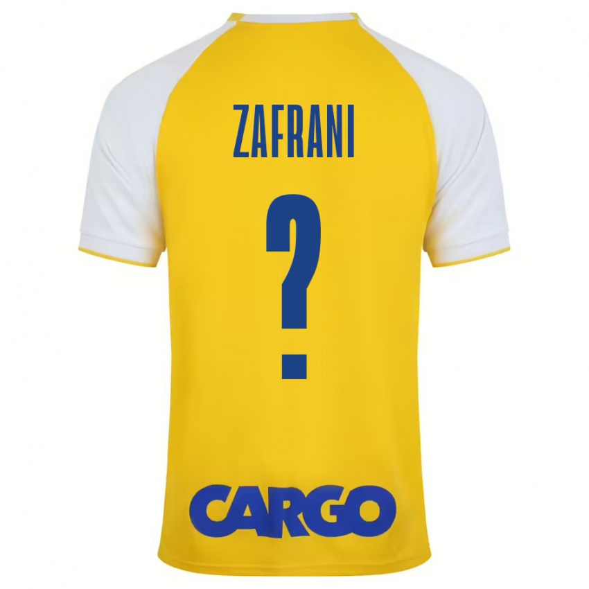 Niño Camiseta Itay Zafrani #0 Amarillo Blanco 1ª Equipación 2024/25 La Camisa