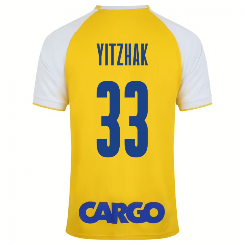 Niño Camiseta Or Yitzhak #33 Amarillo Blanco 1ª Equipación 2024/25 La Camisa