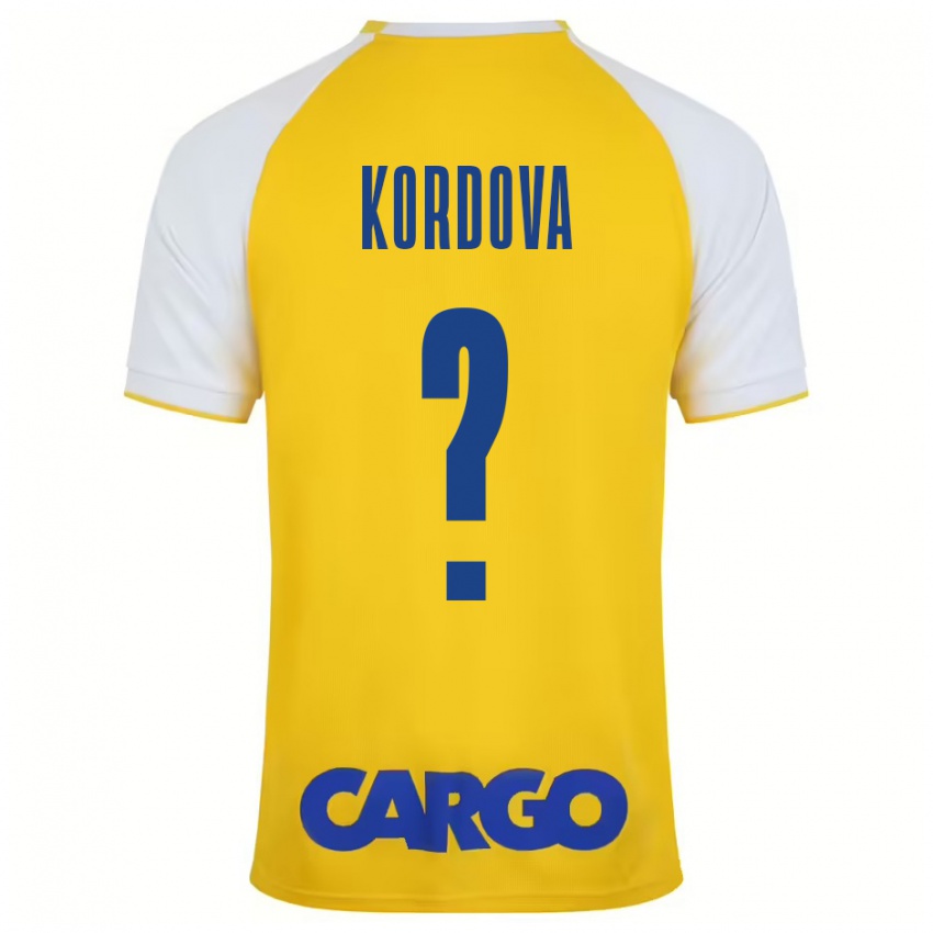 Niño Camiseta Adir Kordova #0 Amarillo Blanco 1ª Equipación 2024/25 La Camisa