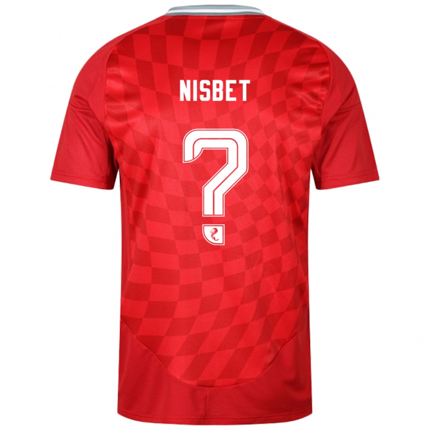 Niño Camiseta Kevin Nisbet #0 Rojo 1ª Equipación 2024/25 La Camisa