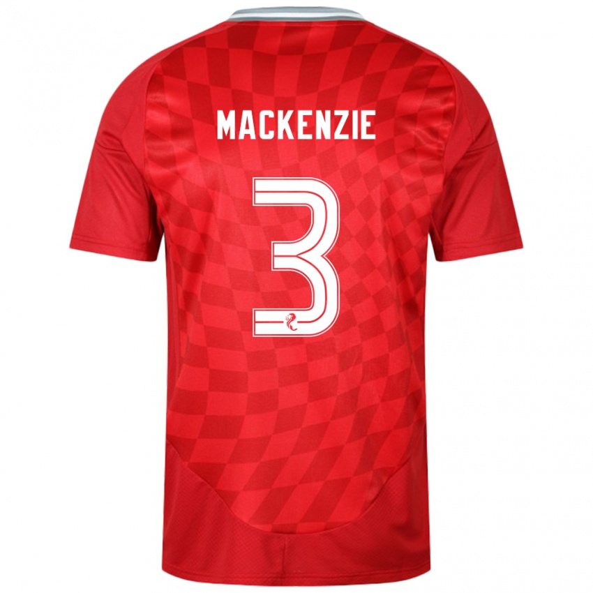 Niño Camiseta Jack Mackenzie #3 Rojo 1ª Equipación 2024/25 La Camisa