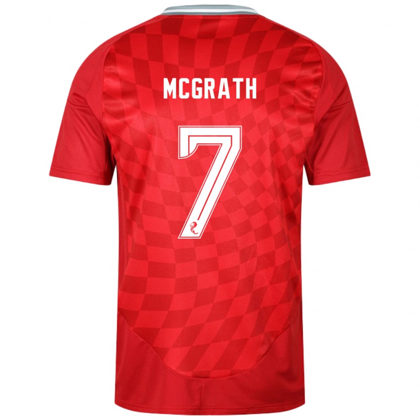 Niño Camiseta Jamie Mcgrath #7 Rojo 1ª Equipación 2024/25 La Camisa