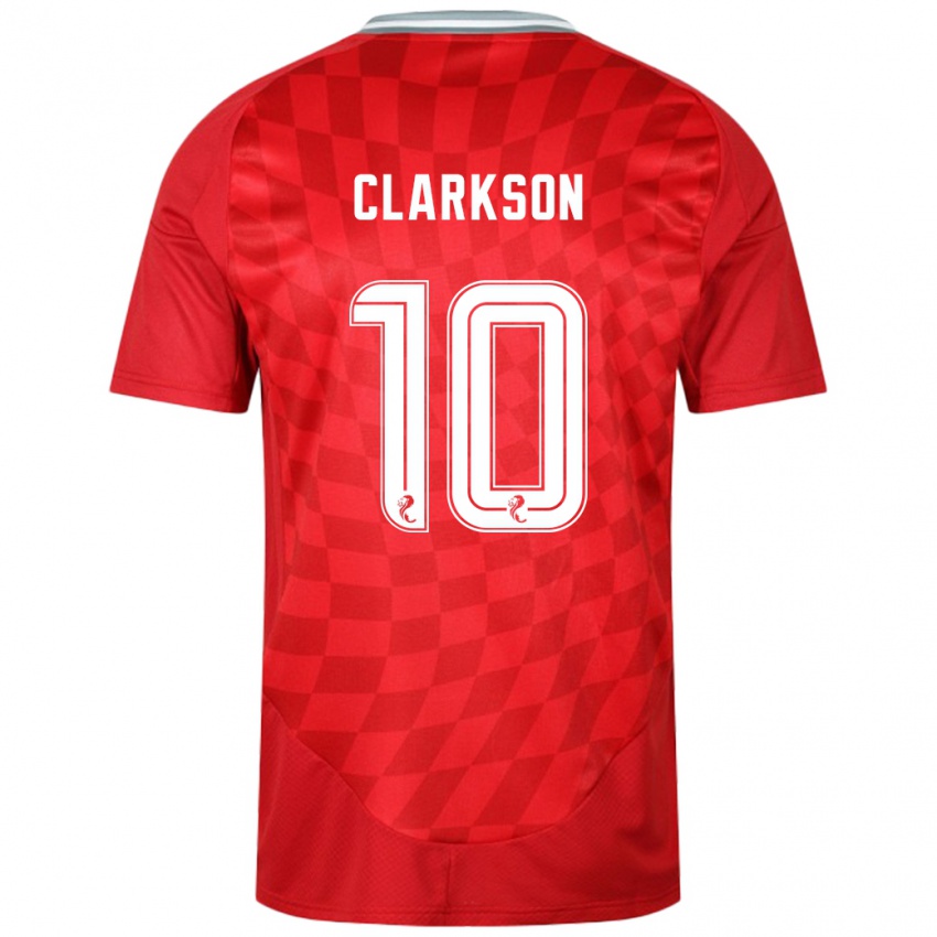 Niño Camiseta Leighton Clarkson #10 Rojo 1ª Equipación 2024/25 La Camisa