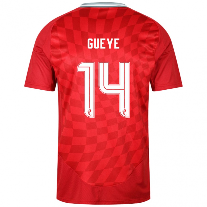 Niño Camiseta Pape Habib Gueye #14 Rojo 1ª Equipación 2024/25 La Camisa