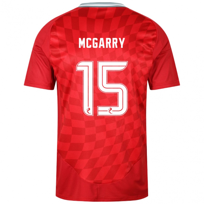 Niño Camiseta James Mcgarry #15 Rojo 1ª Equipación 2024/25 La Camisa