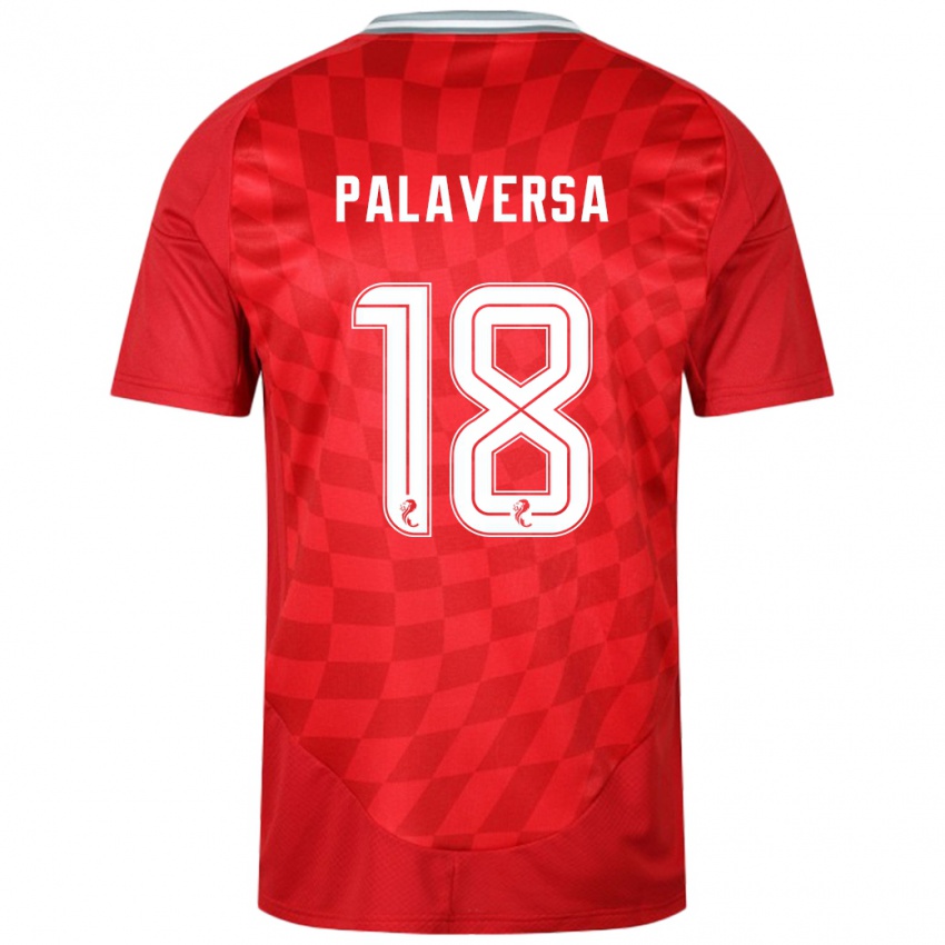 Niño Camiseta Ante Palaversa #18 Rojo 1ª Equipación 2024/25 La Camisa