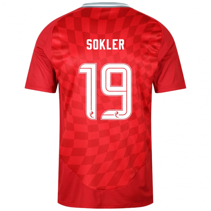 Niño Camiseta Ester Sokler #19 Rojo 1ª Equipación 2024/25 La Camisa