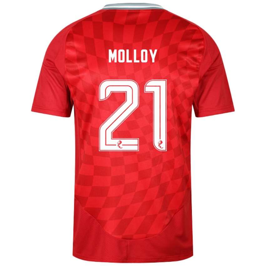 Niño Camiseta Gavin Molloy #21 Rojo 1ª Equipación 2024/25 La Camisa