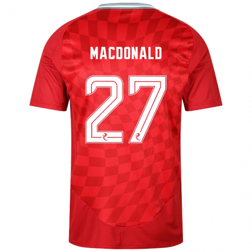 Niño Camiseta Angus Macdonald #27 Rojo 1ª Equipación 2024/25 La Camisa