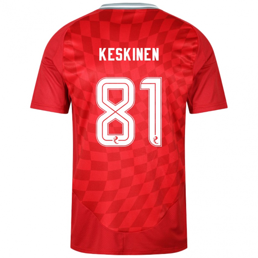 Niño Camiseta Topi Keskinen #81 Rojo 1ª Equipación 2024/25 La Camisa