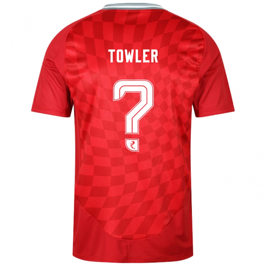 Niño Camiseta Evan Towler #0 Rojo 1ª Equipación 2024/25 La Camisa