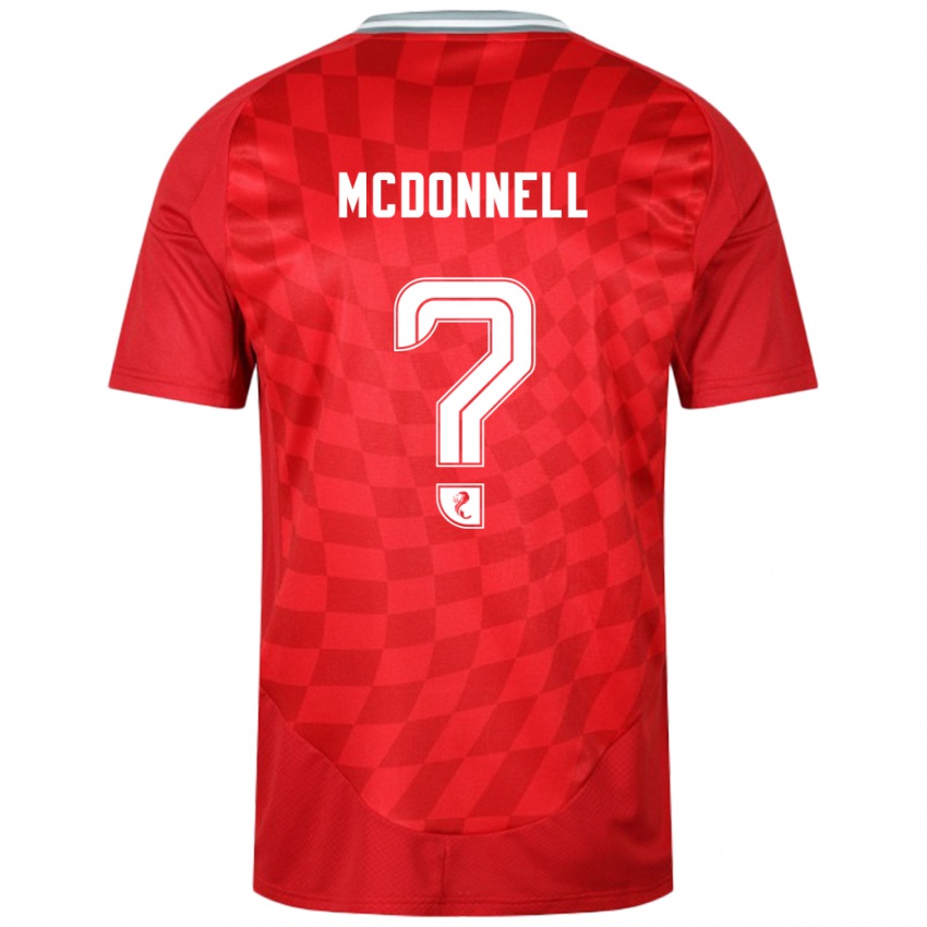 Niño Camiseta Noah Mcdonnell #0 Rojo 1ª Equipación 2024/25 La Camisa