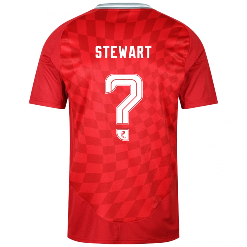 Niño Camiseta Alfie Stewart #0 Rojo 1ª Equipación 2024/25 La Camisa