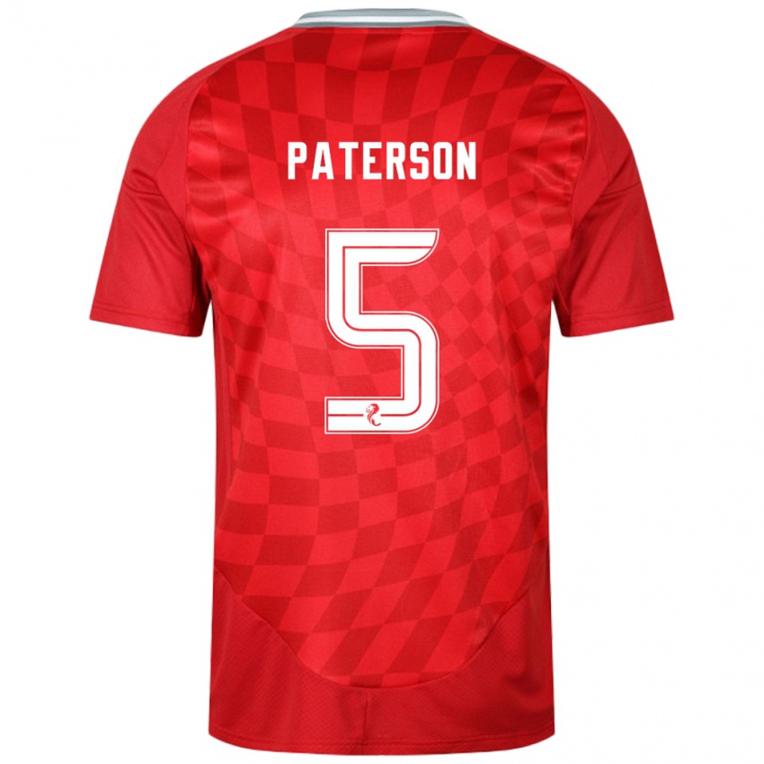 Niño Camiseta Donna Paterson #5 Rojo 1ª Equipación 2024/25 La Camisa