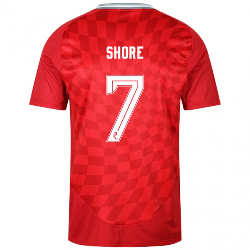 Niño Camiseta Eilidh Shore #7 Rojo 1ª Equipación 2024/25 La Camisa