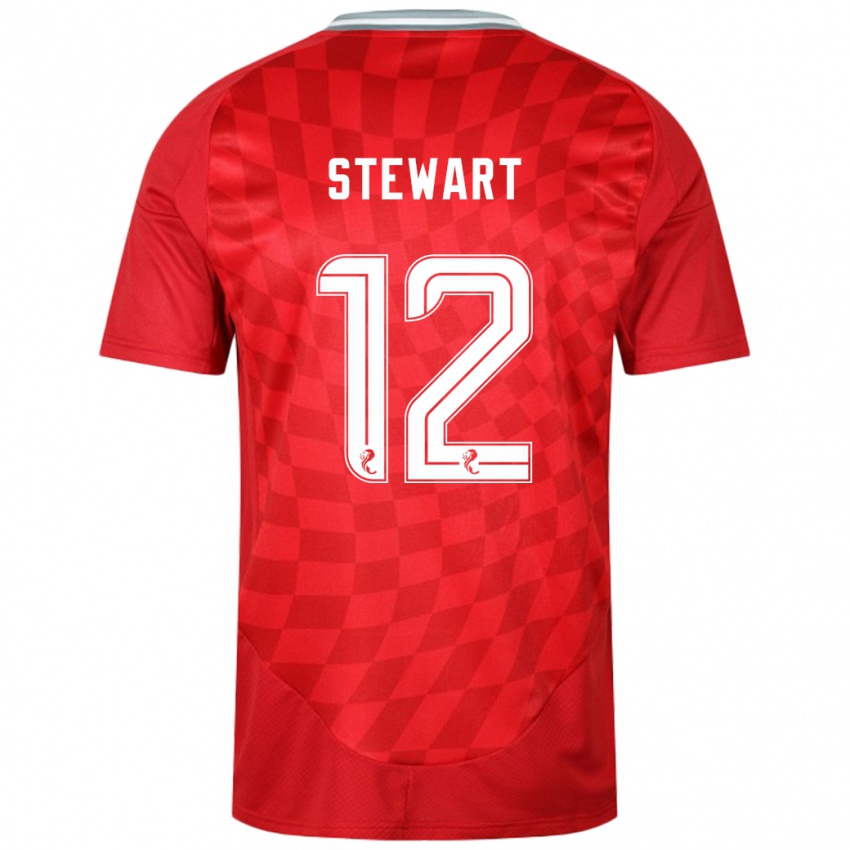 Niño Camiseta Hannah Stewart #12 Rojo 1ª Equipación 2024/25 La Camisa