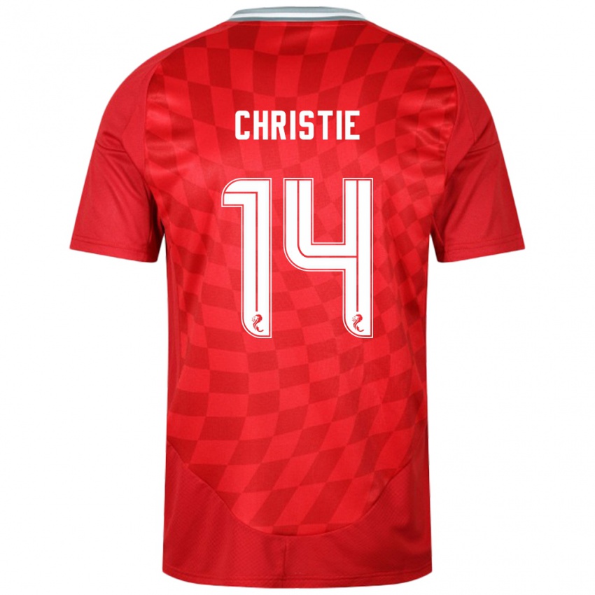 Niño Camiseta Mya Christie #14 Rojo 1ª Equipación 2024/25 La Camisa