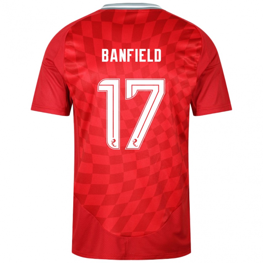 Niño Camiseta Keeley Banfield #17 Rojo 1ª Equipación 2024/25 La Camisa