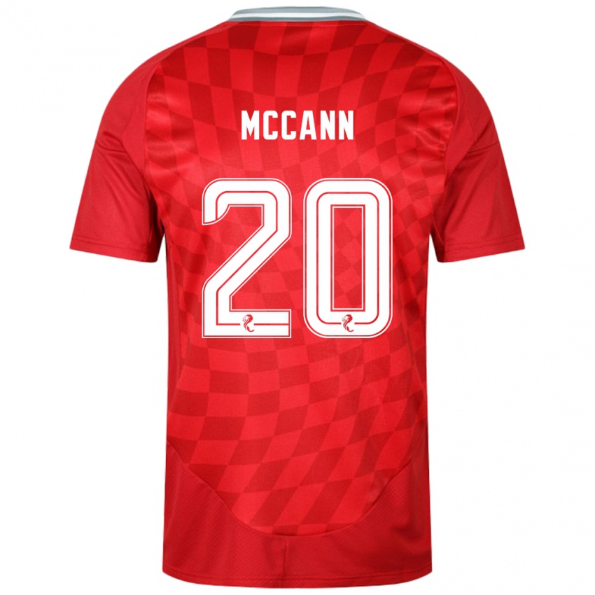 Niño Camiseta Annalisa Mccann #20 Rojo 1ª Equipación 2024/25 La Camisa