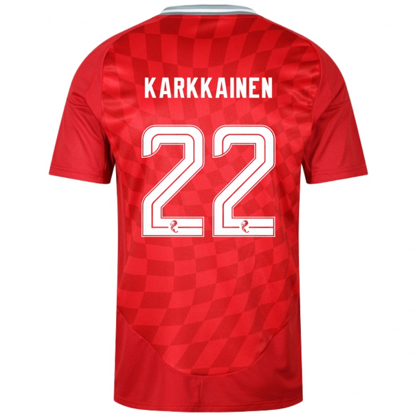 Niño Camiseta Elena Kärkkäinen #22 Rojo 1ª Equipación 2024/25 La Camisa