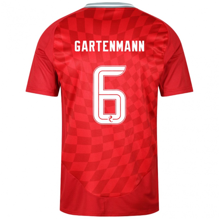 Niño Camiseta Stefan Gartenmann #6 Rojo 1ª Equipación 2024/25 La Camisa