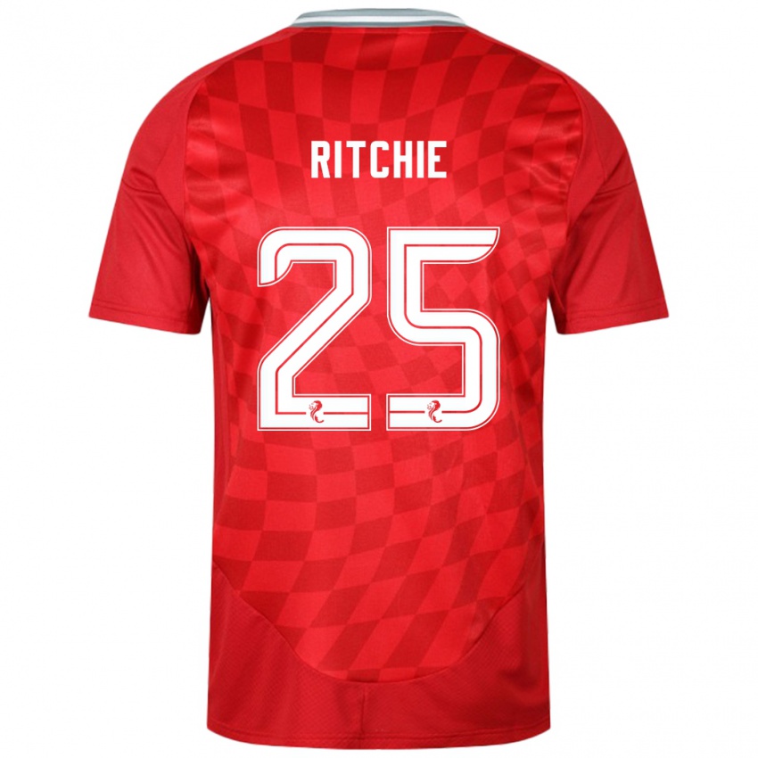 Niño Camiseta Tom Ritchie #25 Rojo 1ª Equipación 2024/25 La Camisa