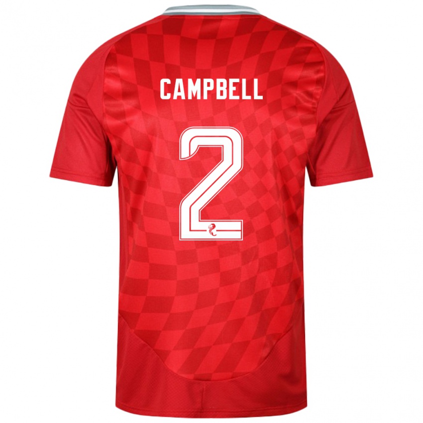 Niño Camiseta Loren Campbell #2 Rojo 1ª Equipación 2024/25 La Camisa