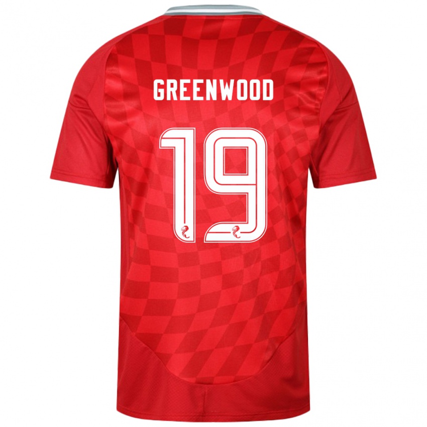 Niño Camiseta Brodie Greenwood #19 Rojo 1ª Equipación 2024/25 La Camisa