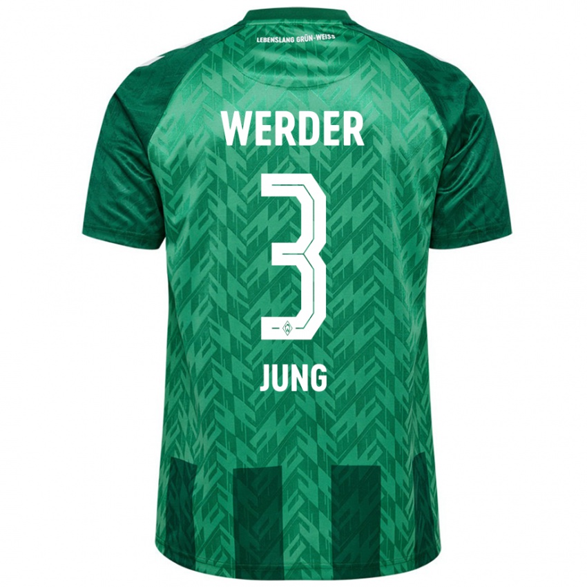 Niño Camiseta Anthony Jung #3 Verde 1ª Equipación 2024/25 La Camisa