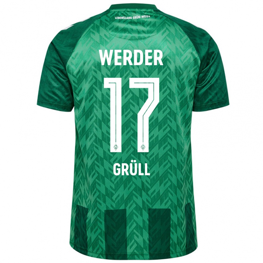 Niño Camiseta Marco Grüll #17 Verde 1ª Equipación 2024/25 La Camisa