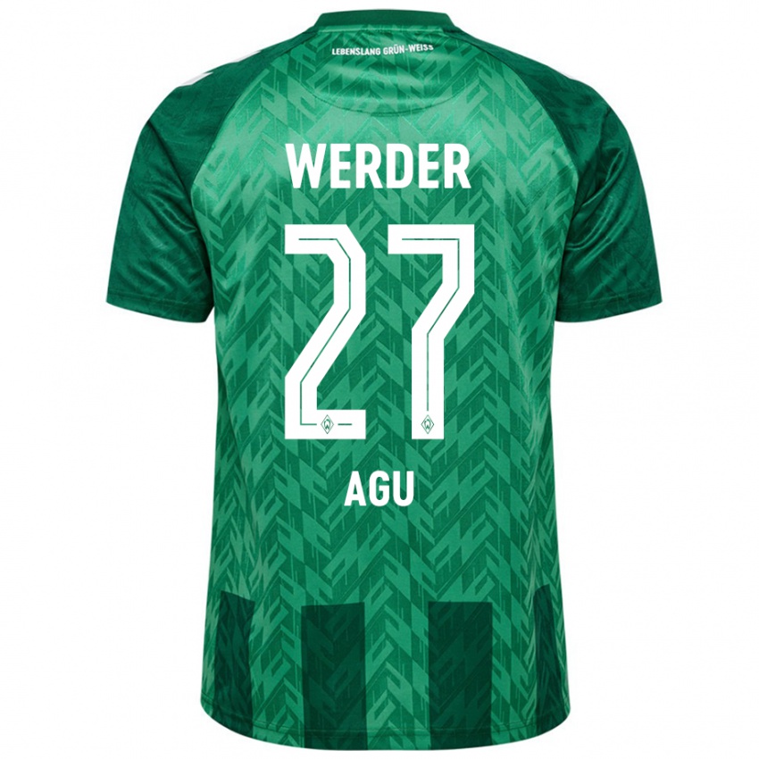 Niño Camiseta Felix Agu #27 Verde 1ª Equipación 2024/25 La Camisa