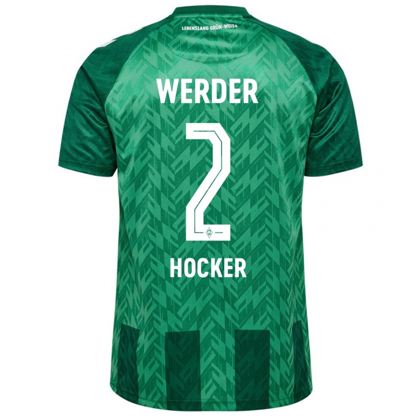 Niño Camiseta Luca Höcker #2 Verde 1ª Equipación 2024/25 La Camisa