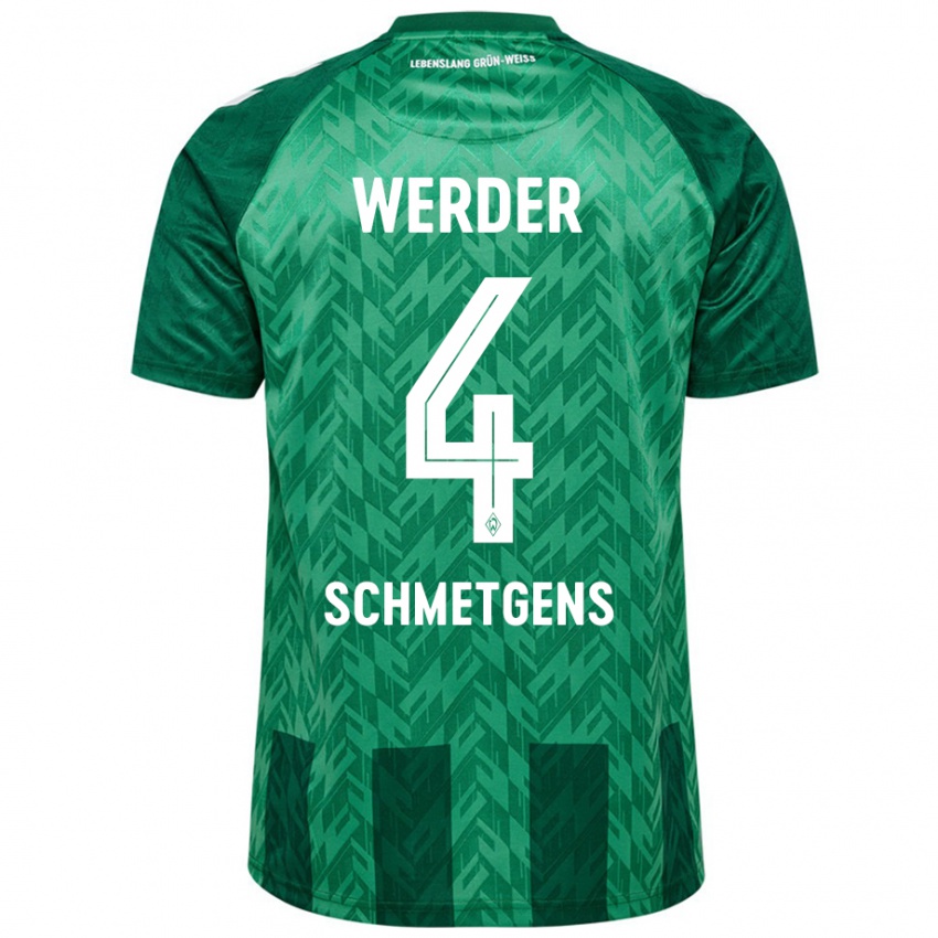 Niño Camiseta Mick Schmetgens #4 Verde 1ª Equipación 2024/25 La Camisa