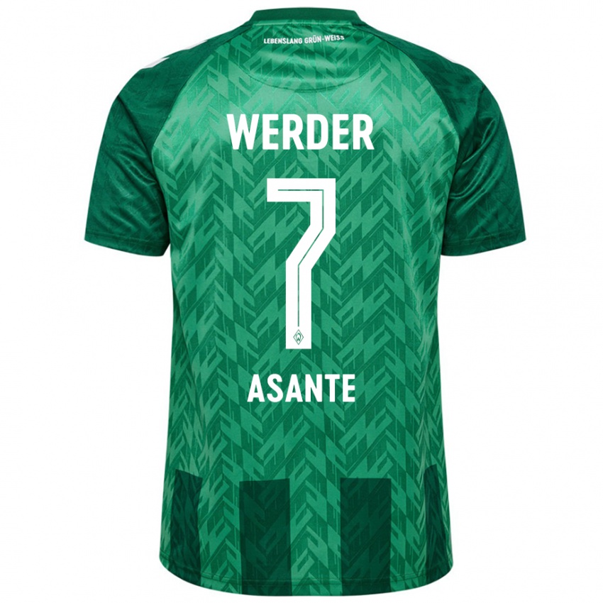 Niño Camiseta Davis Asante #7 Verde 1ª Equipación 2024/25 La Camisa