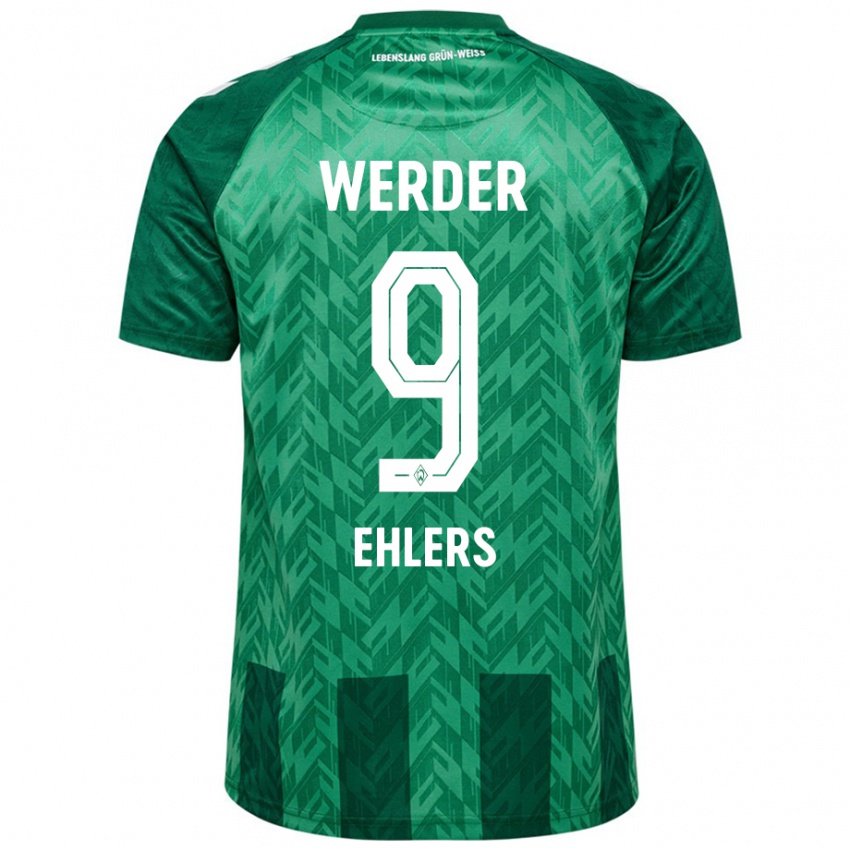 Niño Camiseta Jannic Ehlers #9 Verde 1ª Equipación 2024/25 La Camisa