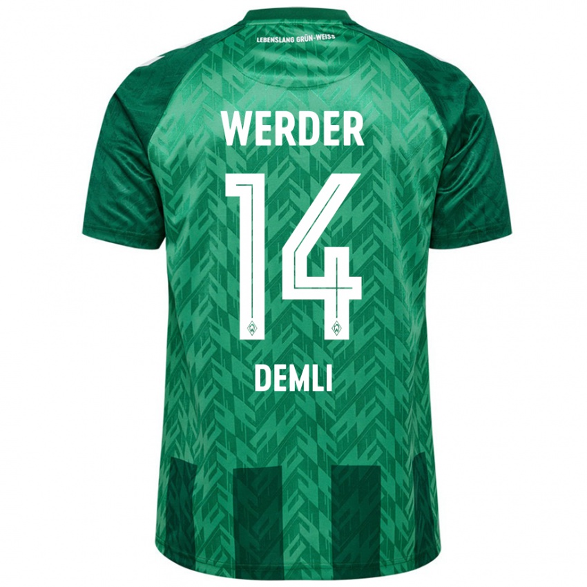 Niño Camiseta Rezan Demli #14 Verde 1ª Equipación 2024/25 La Camisa